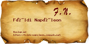 Földi Napóleon névjegykártya
